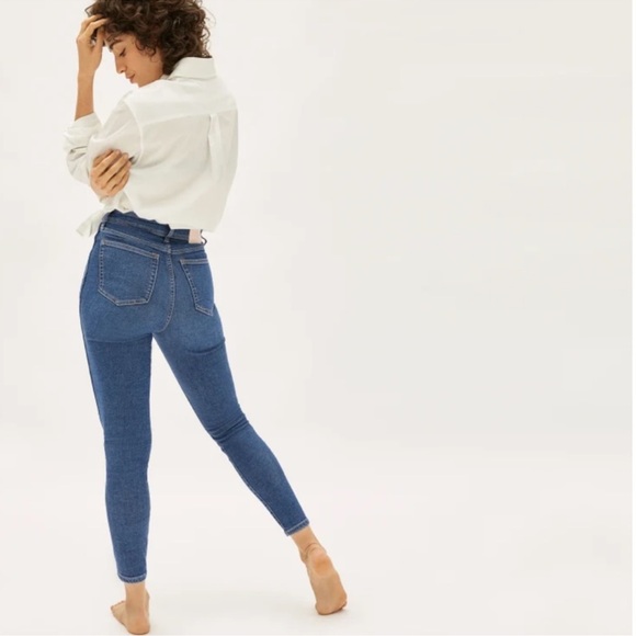 Everlane The Way High Skinny Jean Blue Organic Cotton Size 27 Regular - Picture 1 of 8